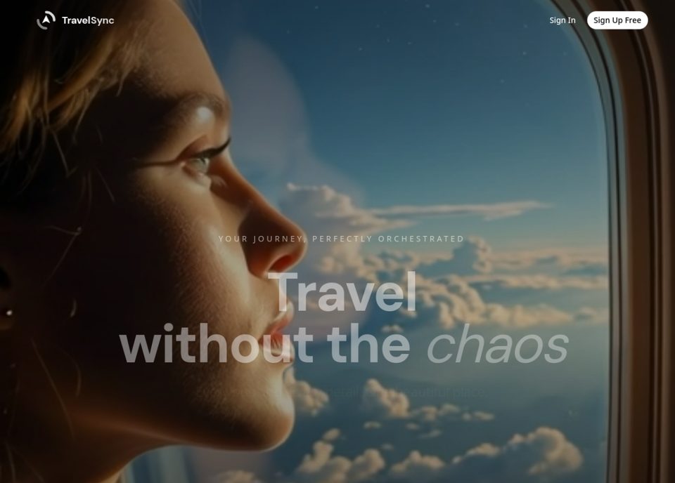 TravelSync website preview